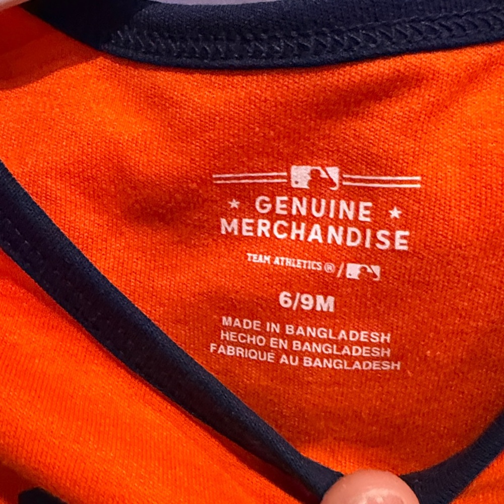 Detroit Tigers Orange and Navy Kids One Piece - Picture 6 of 7